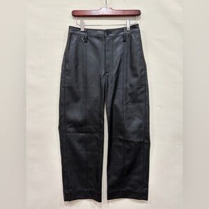 Madewell Faux Leather Wide Leg Trouser - size 25